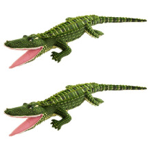 2pièces 100 cm Animal En Peluche Vraie Vie Alligator Peluche Simulation Crocodile Poupées Kawaii Oreiller Créatif pour Enfants Cadeaux
