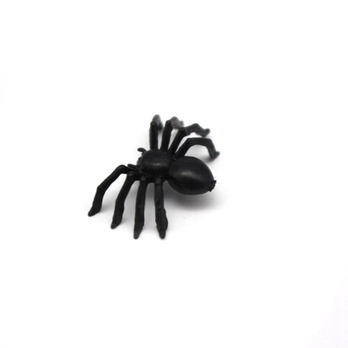 100X Plastic Black Spider Trick Toy Halloween Haunted House Prop Decor 1