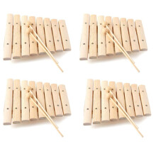 4X Enfants Bois Naturel en Bois 8 Tons Xylophone Percussion Jouet Instrument de Musique pour Enfants Musique Développer