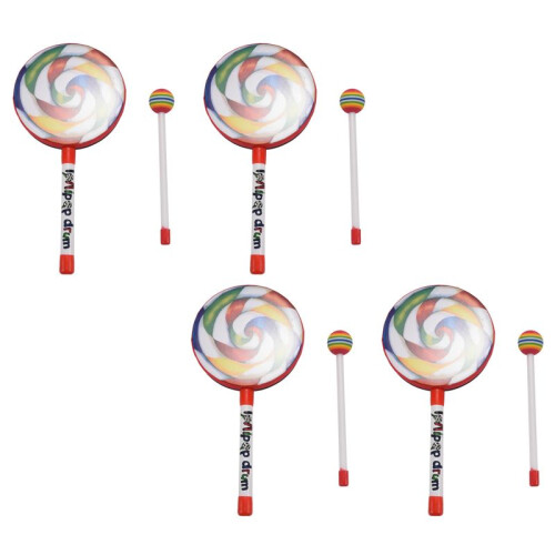4X Kids Percussion Lollipop Drum, 6 Zoll