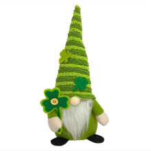 Leprechaun-Plüschdekorationen zum St. Patrick'S Day, Irische Stoffzwergpuppe, Knome-Dekoration, Grüne Gesichtslose Puppendekoration-B