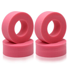 4 STUKS RC Dual Stage Zachter Schuim 100-110mm Fit 1.9inch Wielbanden voor RC Crawler Axial SCX10 90046 TRX4, Rood