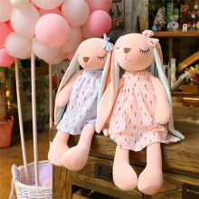 A PlüSchhase, 17,7 Zoll, Puppenkaninchen, Stofftier, Kuschelkaninchen, Weihnachten, Ostern, MäDchengeschenk, Raumdekoration