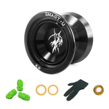 LESHARE Yoyo Magic Yoyo BEBOO YOYO S2 BLACK Metal Yoyo Bearing Responsive for Kids Adults Professional Yo-Yo Toy