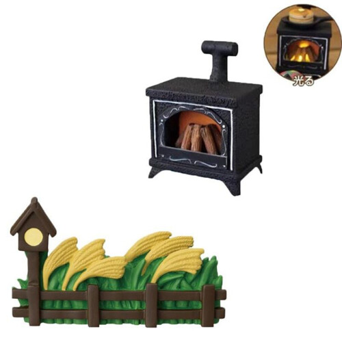 2 Pièces Maison de Poupée Simulation Miniature  Cheminée Éclairée Modèle Accessoires de Bricolage 1
