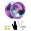 JOLESHARE X2 Professional Unresponsive Yoyo with Replaceable Responsive Bearings Strings and 2 Yo-Yo Gloves Gift B 4