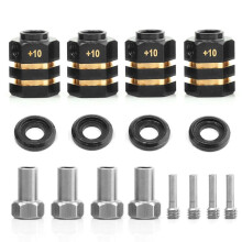 RC-Messing-Distanzstücke Rad-Sechskant-Nabenverlängerungen für TRX4 TRX6-Räder Verlängerungs-Sechskantantriebsadapter (+10 mm Dicke)