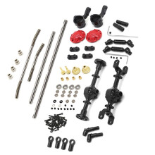 RC-Raupenrad-Achsen-Kit, für WPL W170 RC-Car, Metall Vorne, Mitte, Hinterachse, Stahlgetriebe, Antriebswelle, RC-Car-Upgrade-Teile