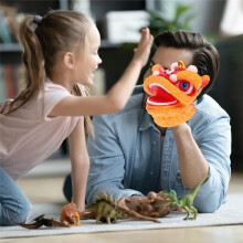 Chinesische Puppe, Stofftier, Tanzende Handpuppe, Weiches Tierhand-Welpenspielzeug mit Beweglichem