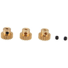 Ingranaggio Motore Pignone In Ottone con Albero da 3 Pezzi da 3,175 mm 32DP 48DP 64DP M0.6 per Auto RC 1/10 1/8 3650 3660,21t