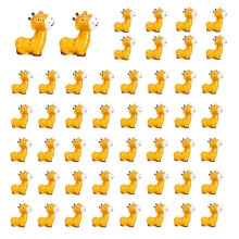50PCS  Jungle Animals Figurines Resin Tiny Animal Miniatures Wild Animal Miniature Garden Accessories,C