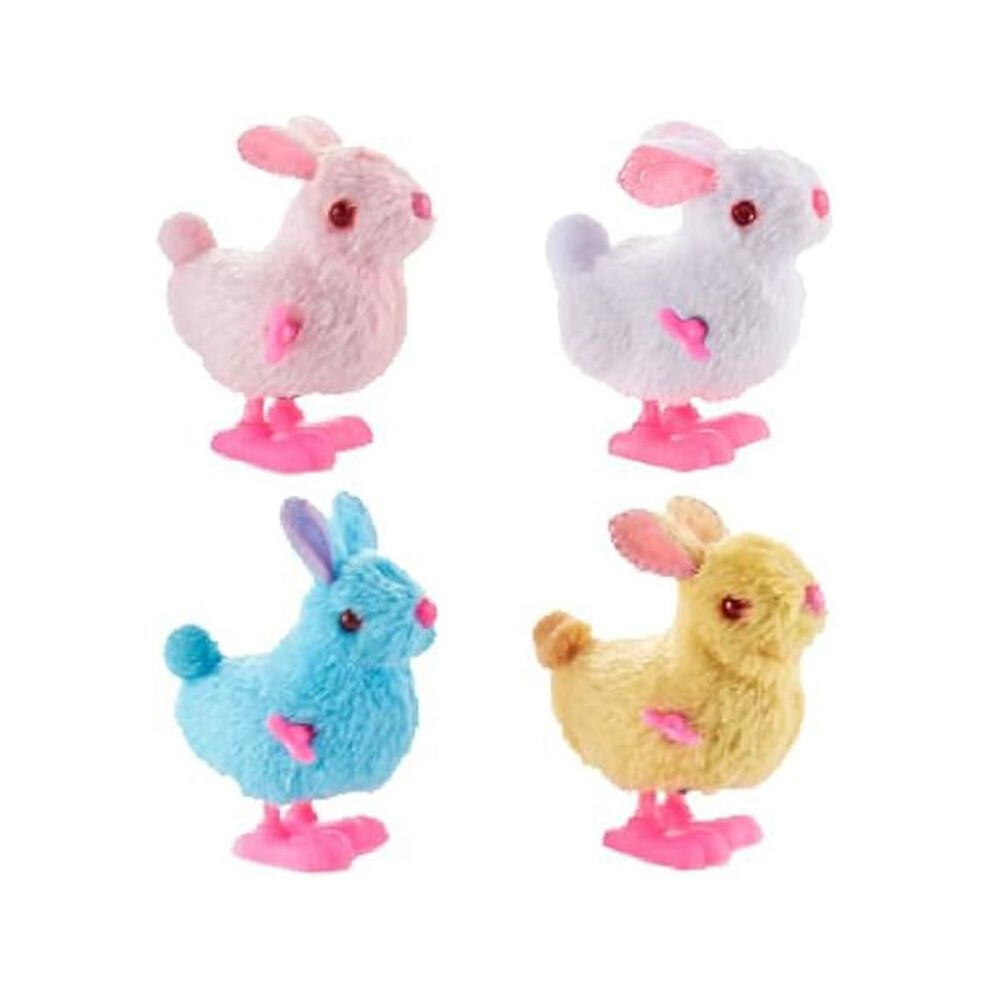 Saudism 4Pack Easter Jumping Wind Plush Toys For Toddlers Kids,Hopping For Easter Rabbit