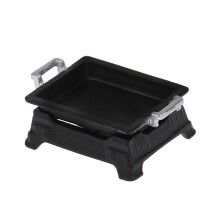 1/12 Poppenhuis Miniatuur Simulatie Plaat Bakken Gegrilde Vis Lade Poppen Keuken Decoraties Speelhuis Speelgoed Accessoires