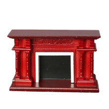 Meubles de Maison de PoupéE, Meubles de DéCoration de Maison de PoupéE  CheminéE en Bois pour Accessoire de PoupéE à L'éChelle 1/12 pour Jouet
