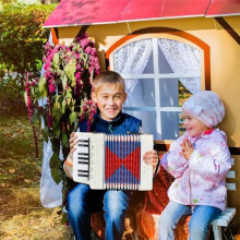 17 Keys 8 Bass Accordion Children'S Educational Musical Instrument for Students Beginners
