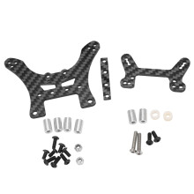 2Pcs Carbon Fiber Front & Rear Shock Tower for DF-02 DF02 RC Car Upgrade Parts Accessories