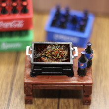 1/12 Miniatura Casa Delle Bambole Simulazione Piatto da Forno Vassoio di Pesce Alla Griglia Bambole Decorazioni per La Cucina Casetta da Gioco