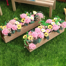 1:12 Puppenhaus Miniatur Blumen Garten Blumenbeete Ornament Topfpflanze Blumen Topf Puppenhaus Dekoration