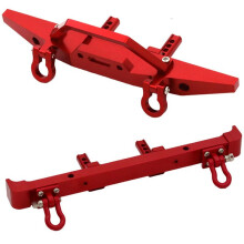 Per 1/12 MN128 Shepherd Remote Control Vehicle Parts Accessori Upgrade Paraurti Anteriore Paraurti Posteriore Rosso