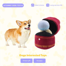 Box Plush Toy Love Diamond Case Stuffed Pet Chew Toy Sounds Puppies Kids Soft Dog Interested Toys