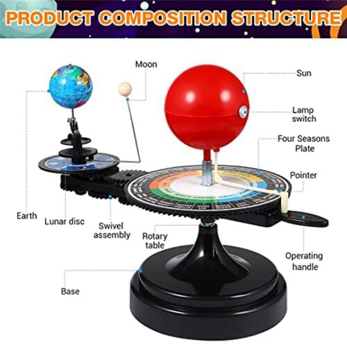Solar System Model Kit- Earth Moon Revolves Around the Sun - Scientific Experiment Kit Teaching Model for Teens Students 1