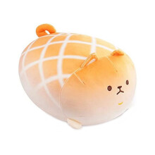 Knuffeldier Shiba Inu Knuffel, Zacht Hondenvorm Ananas-Broodje Broodkussen, Schattige Akita- Beste Cadeaus Geel