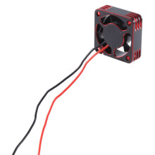 Metal Shell ESC-Motor 25 Mm KylfläKt HöGhastighets VäRmeavledning FläKtkylare för RC-Bil Reservdel, RöD