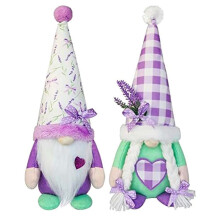Spring Lavender Gnomes Plush Scandinavian Tomte Elf Doll Flower Gnomes,Garden Farmhouse Kitchen Decor