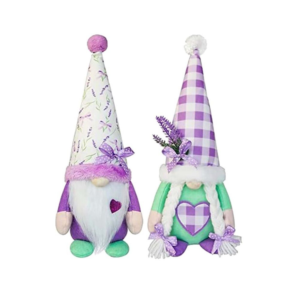 Torribaly Spring Lavender Gnomes Plush Scandinavian Tomte Elf Doll Flower Gnomes,Garden Farmhouse Kitchen Decor