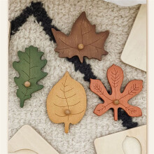 Montessori Tree Puzzle Wooden Leaf Puzzle Hand Scratch Board Jigsaw Early Education Cognitive Panel Teaching