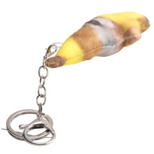 SS-Weinende Bananenkatze, SchlüSselanhäNger, PlüSchanhäNger, SüßE Bananenkatzenpuppe mit Soundbeutel, Lustiger AnhäNger, Geschenke für