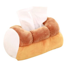 Simulation of Creatives Toast Tissue Box Plush Toys Home Car Paper Box Set