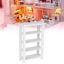 Miniature Furniture Model 4 Layers Shelf Display Rack 1: 12 Doll House Accessory
