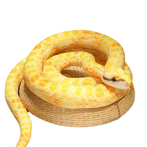 Simulação Python Brinquedo de Pelúcia Gigante Python  Pelúcia Animal Boneca de Pelúcia Decoração de Halloween Presente Dourado Python