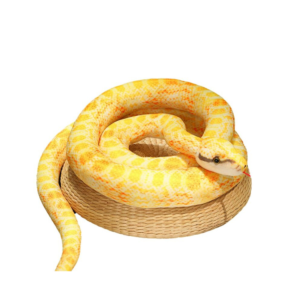 Simulation Python Plush Toy Python Plush Animal Plush Doll Halloween Decoration Gift Python Golden 4711679299768