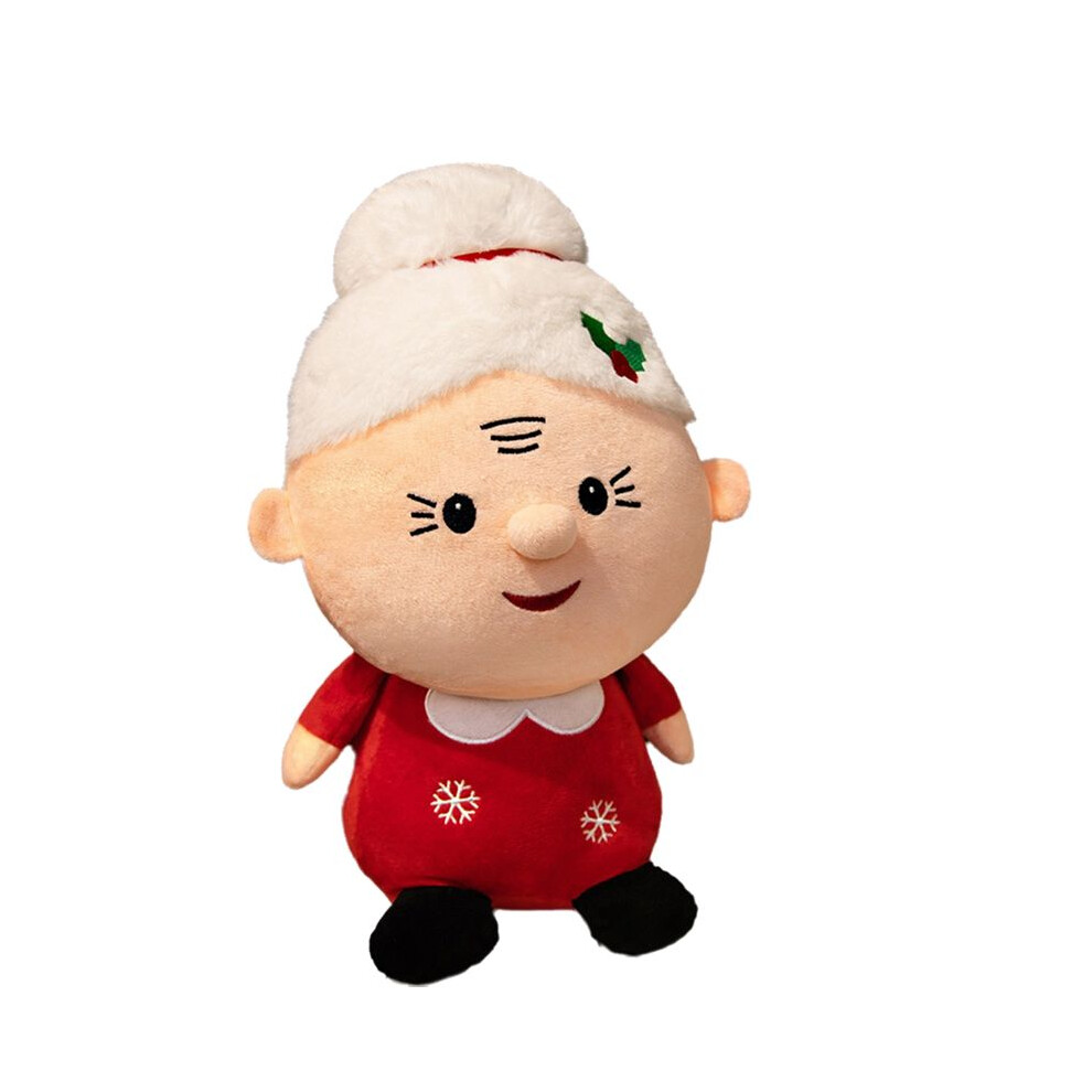 Tauoh Christmas Plush Toys Christmas Cartoon Doll Plush Soft Suitable For Baby Children Gifts Mrs. Santa