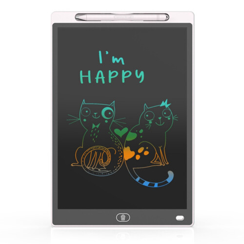 Quadro de Desenho Infantil de 12 Polegadas Quadro de Escrita LCD Quadro Negro Eletrônico LCD Quadro de Escrita Pintado À Mão (Cor) B