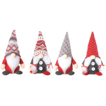4 UNIDS Gnomos de la Navidad Regalos de Peluche Handamde Sueco Tomte Muñeca Reno Gnomo de Colección de Navidad Decoraciones para el Hogar