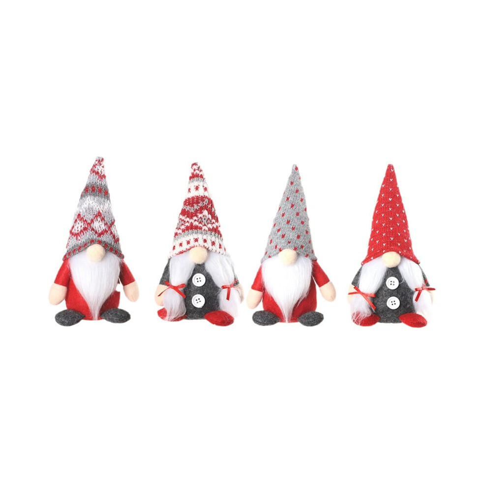 4Pcs Christmas Gnomes Plush Gifts Handamde Swedish Tomte Doll Reindeer Gnome Collectible Xmas Home Decorations 4712804147756