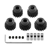 Conjunto de Engrenagens de Motor de 0,8 M para 1/10 RC Rigs Crawler Axial Capra F9 SCX10 III AR45P Peças de Atualização de Eixo 16T+17T+18T+19T+20T