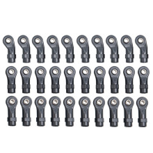 30PCS Plastic M4 Rod Ends Link Balls  Linkage Joint for 1/10 RC Crawler Car  -4 TRX4 Parts Accessories