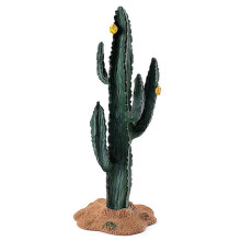 Simulação Planta Verde Cacto Árvore Baobab Bush Modelo DIY Adereços de Cena para Crianças Brinquedos Cognitivos Pequeno Cacto de Flor Amarela
