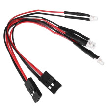 2St 2 LED-Ljus StråLkastare för 1/24 RC Crawler Car Axial SCX24 90081 AXI00001 AXI00002 Uppgraderingsdelar