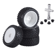 4 PeçAs 85Mm Pneu de Roda para 144001 124019 104001 PeçAs de AtualizaçãO de Carro Rc 1/10 1/12 1/14 Escala Off Road Buggy, 1