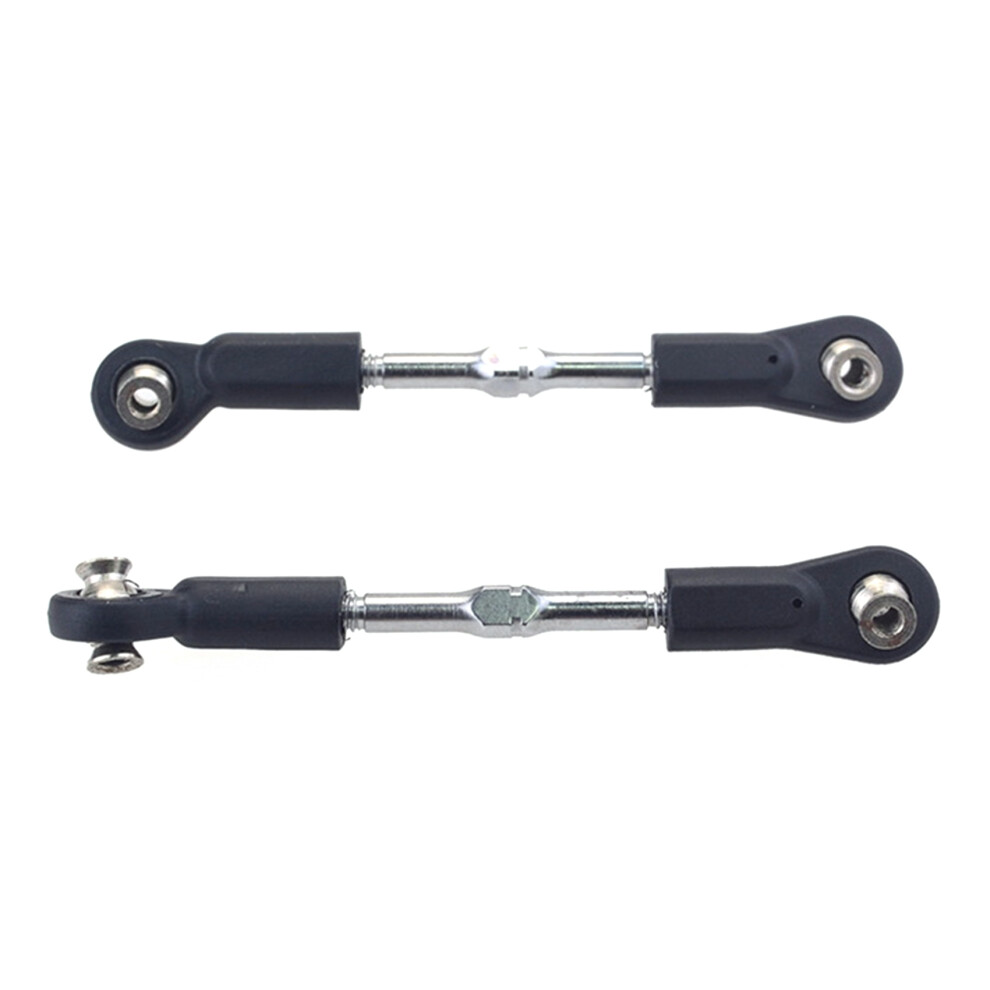 2Pcs Front Steering Rod 8020 For Zd Racing -07 Dbx07 Ex-07 Ex07 1/7 Rc Car Upgrade Parts Spare Accessories Black 6033206310806