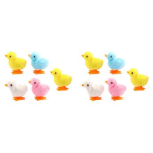 10 Pezzi Pasqua Wind Chick Toys Novità Jumping Chicken Gag Peluche Pulcini Giocattoli Bomboniere Regalo per Bambini Ragazze