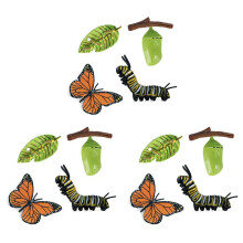3X Simulation Life Cycle Figurine of A Monarch Butterfly Growth Cycle Insect Animals Educational Biology Science Toy
