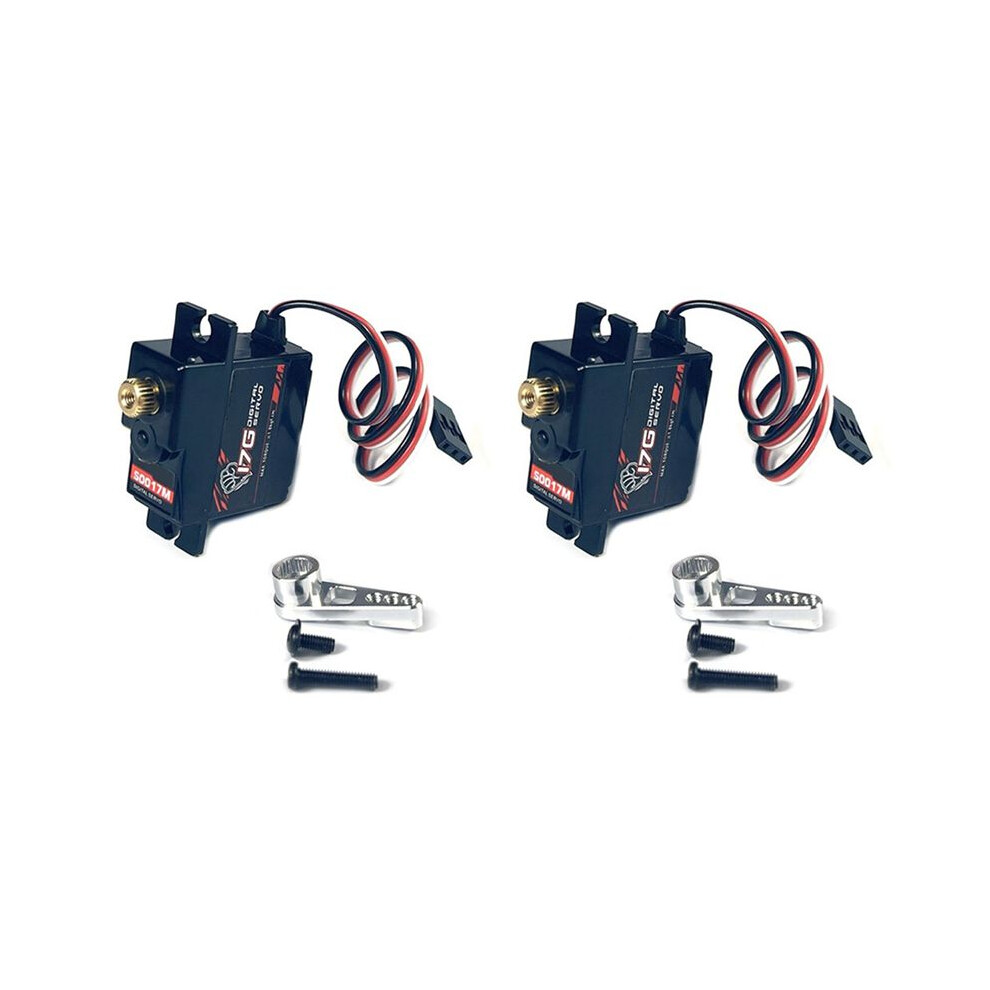 2X 17G 3.5Kg Metal Gear Digital Servo And Metal Servo Arm S0017m For Wpl C14 C24 Mn D90 Mn99s Rc Car Upgrade Parts,3 6033977925971