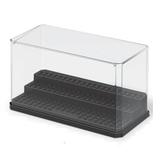 4X Figure Display Box, Stackable Dustproof Building Block Display Box for Action Figure Toys
