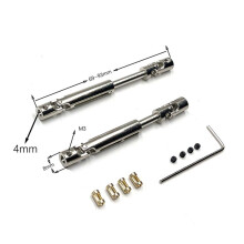 12x MN78 CVD-Antriebswelle Aus Metall mit 3 mm Bis 4 mm Wellenhülse für MN78 MN-78 MN 78 1/12 RC Car Upgrade Parts